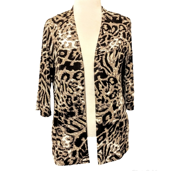 3/$15 CHICOS Animal Print cardigan - Picture 8 of 10